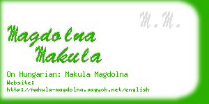 magdolna makula business card